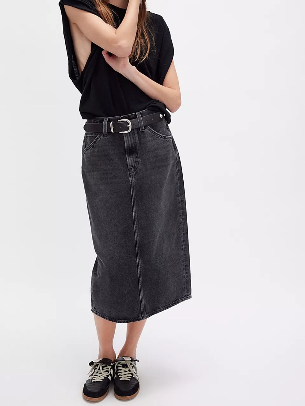 Levi’s Black Midi Denim Skirt - Women